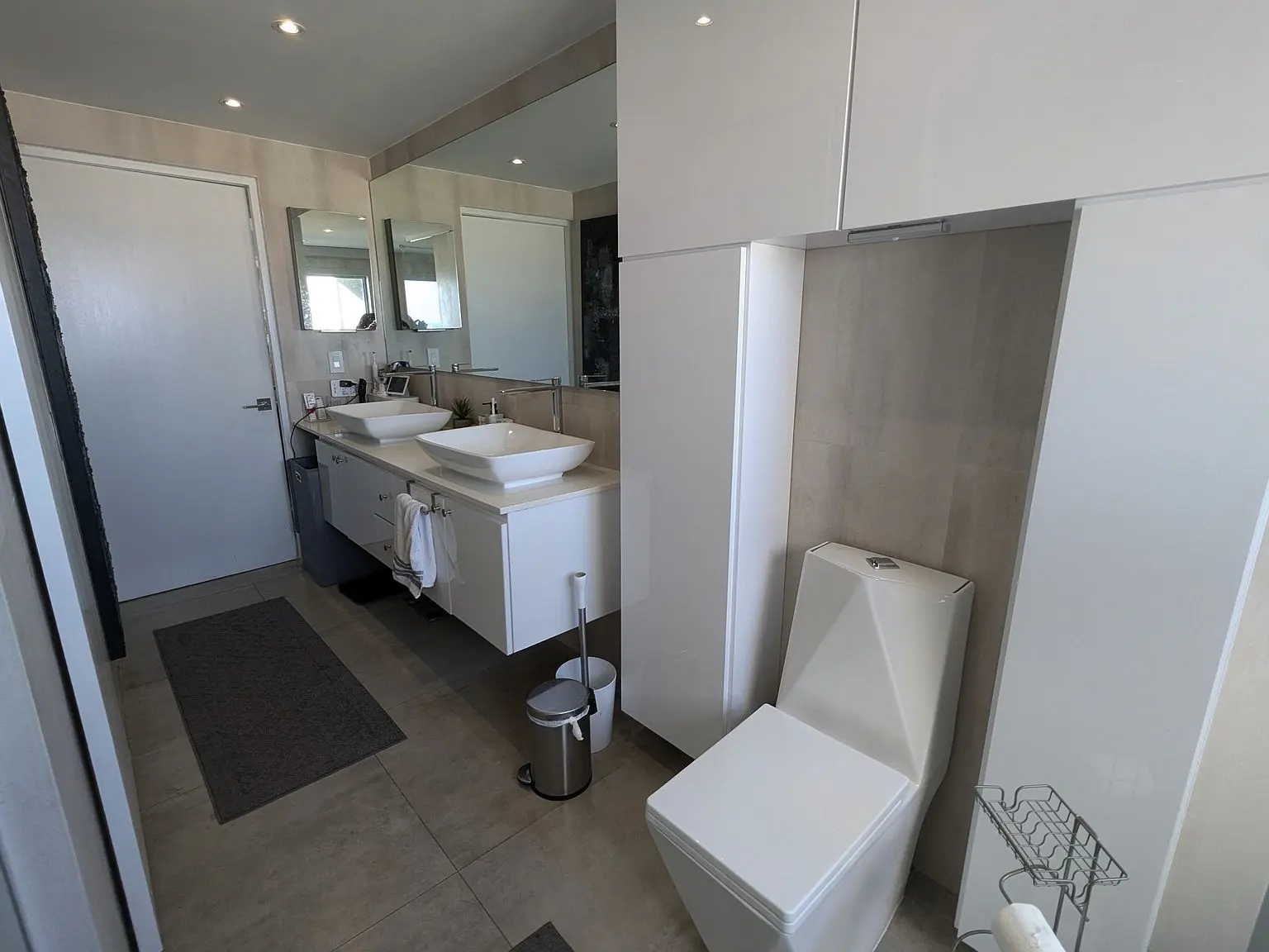 Bedroom with balcony doors