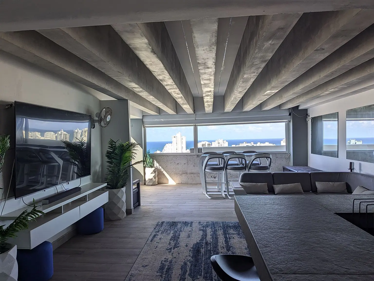 Bedroom with a balcony
